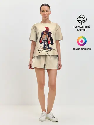 Женская пижама с шортами / Рю и Акума