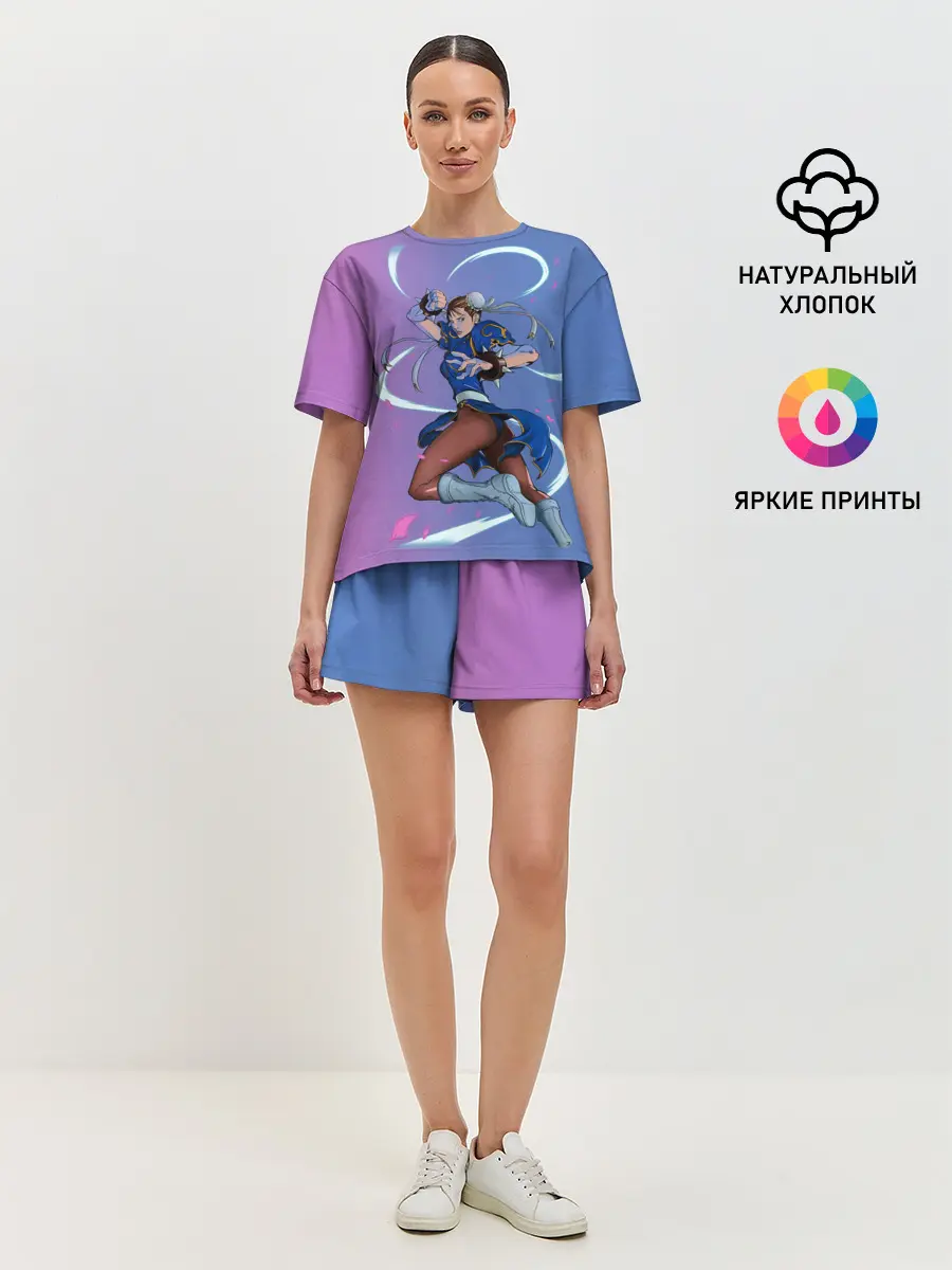 Женская пижама с шортами / Dengerous Chun Li