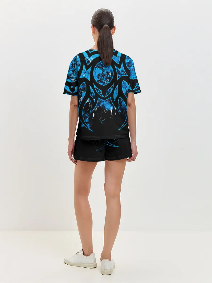 Женская пижама с шортами / Абстракция