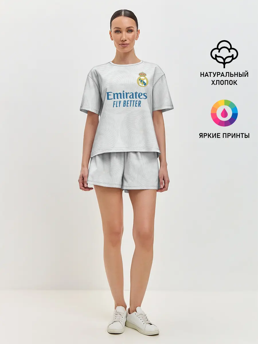 Женская пижама с шортами / Реал Мадрид форма 2021/2022