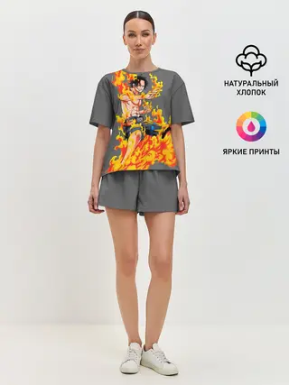 Женская пижама с шортами / Портгас Д Эйс из One Piece