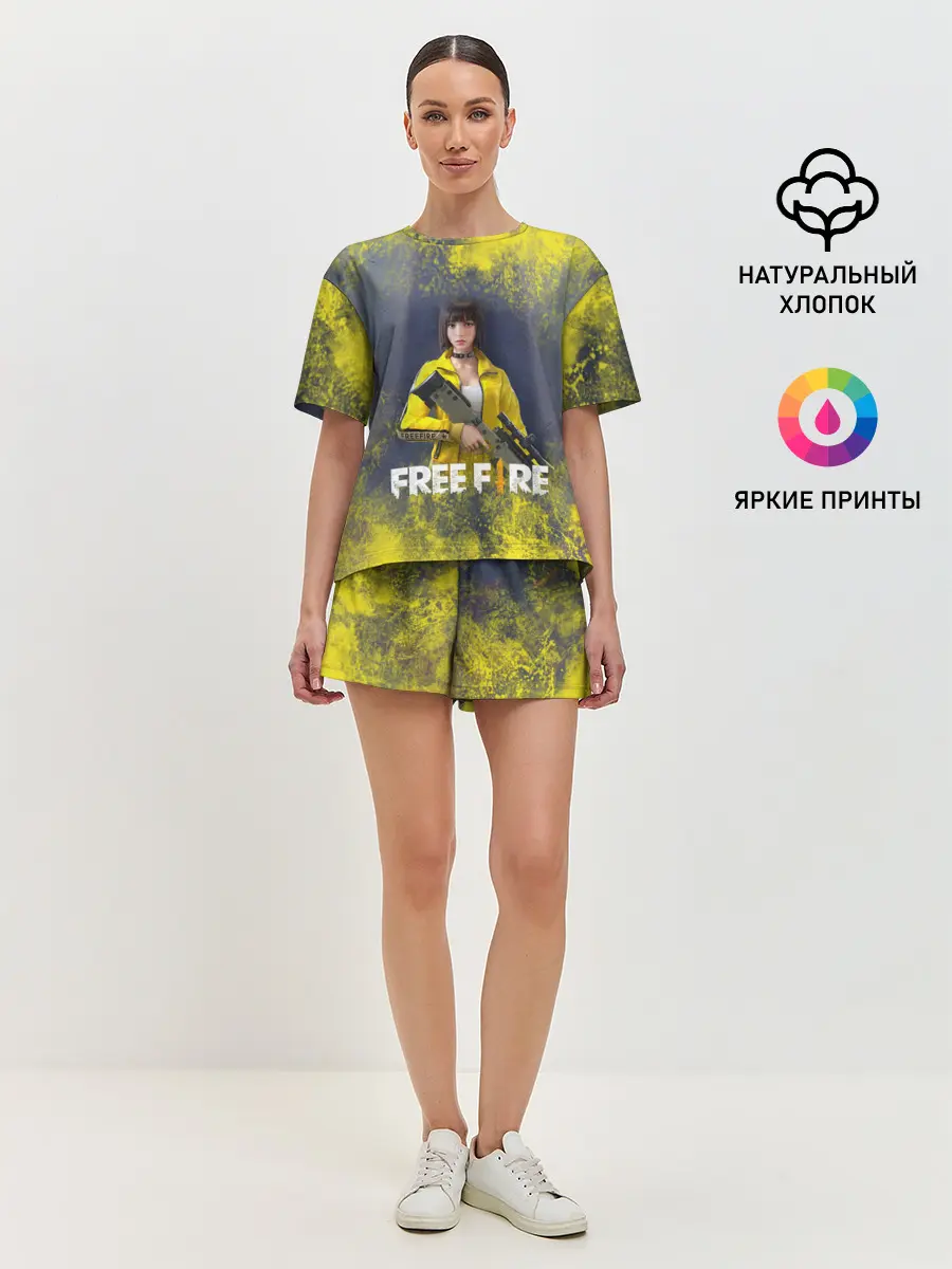 Женская пижама с шортами / GARENA FREEFIRE | БАТЛГРАУНД