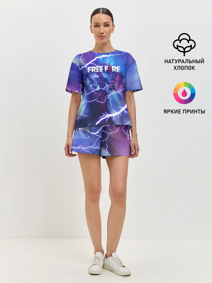 Женская пижама с шортами / FREEFIRE | КОРОЛЕВСКАЯ БИТВА