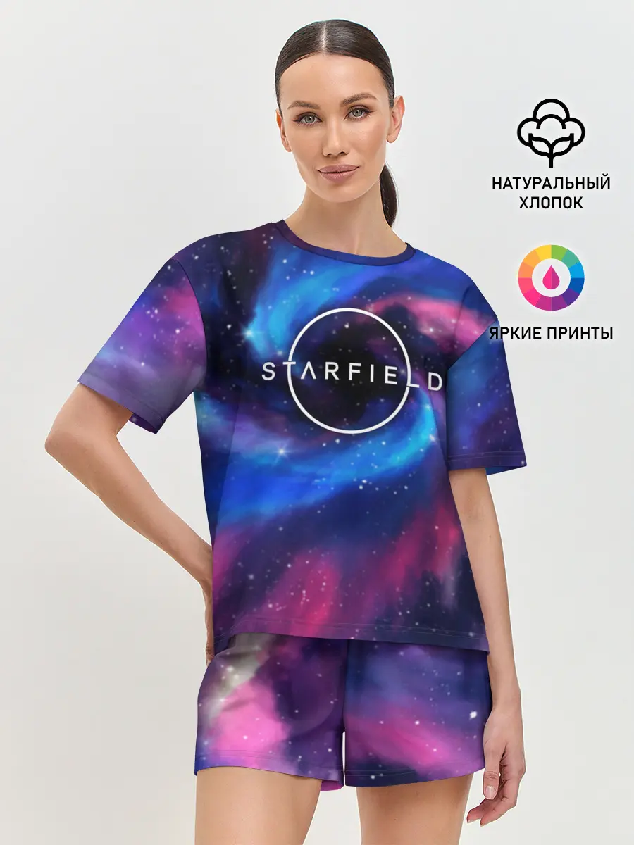 Женская пижама с шортами / Starfield / Старфилд
