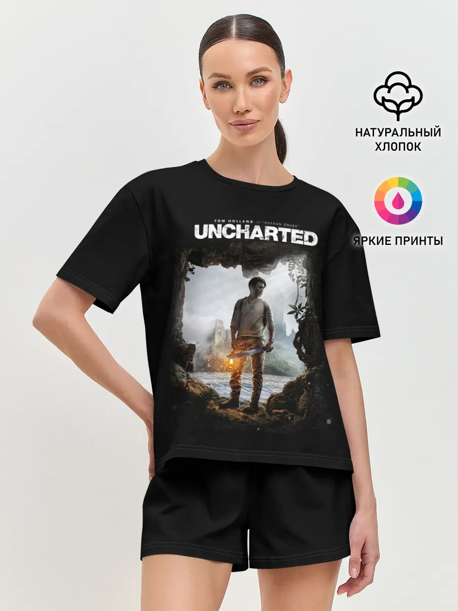 Женская пижама с шортами / Нейтан Дрейк | Том Холланд