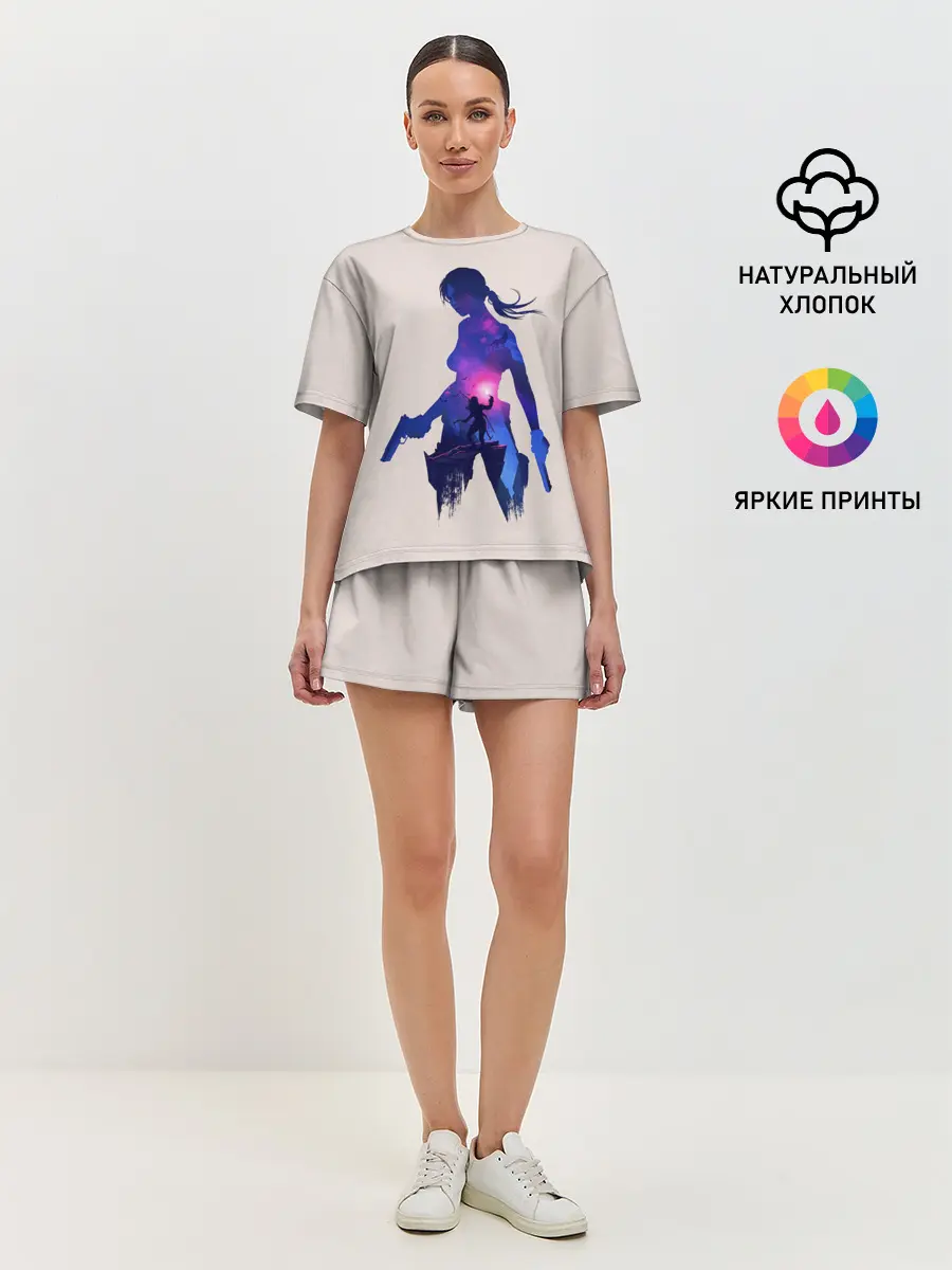 Женская пижама с шортами / Лара с оружием