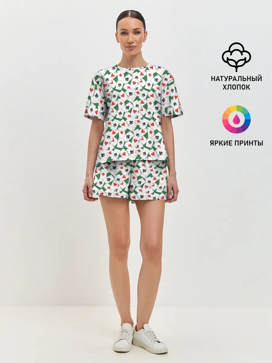 Женская пижама с шортами / Тузы