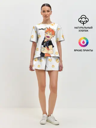 Женская пижама с шортами / Мощный удар Шоё Хината Haikyuu!!