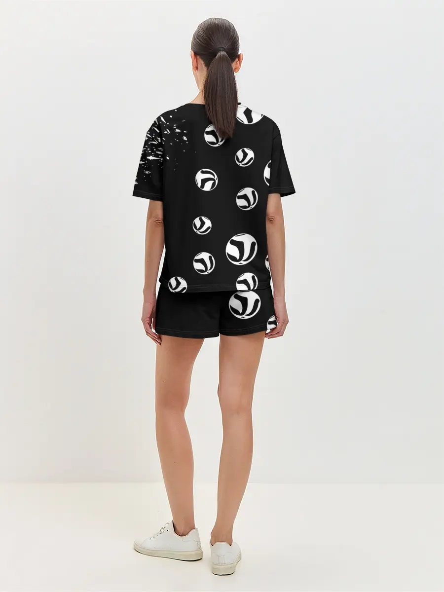 Женская пижама с шортами / Старшая Некома коты Haikyuu!!