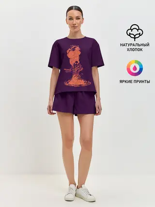 Женская пижама с шортами / Pyro in fire