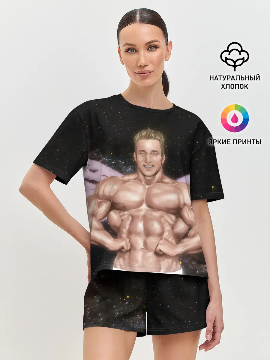 Женская пижама с шортами / Billy Space Aquarell