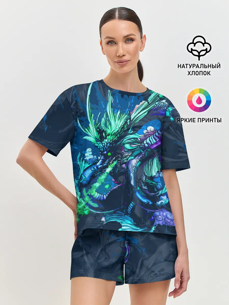 Женская пижама с шортами / Fantasy - dragon