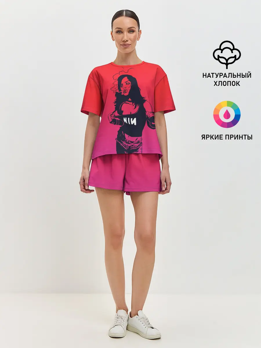 Женская пижама с шортами / Фанатка NIN