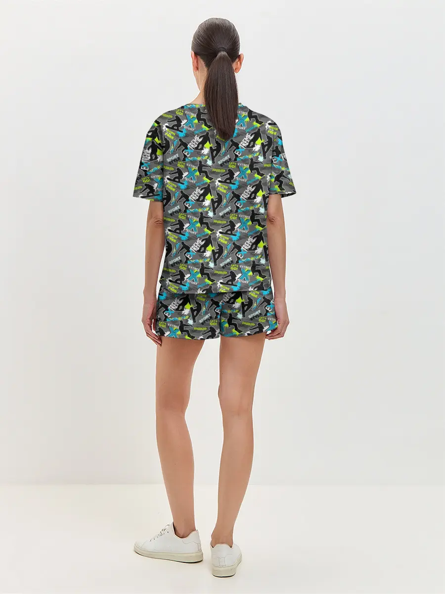 Женская пижама с шортами / Сноуборд