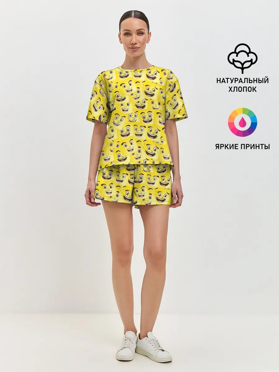 Женская пижама с шортами / Позитив
