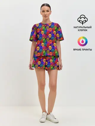 Женская пижама с шортами / Воздушные Шарики