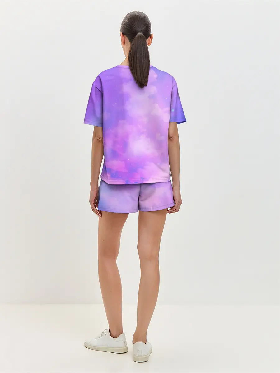 Женская пижама с шортами / Пони в облаках