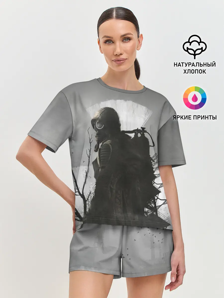 Женская пижама с шортами / STALKER 2 Gray