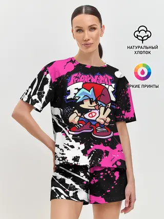 Женская пижама с шортами / Boyfriend