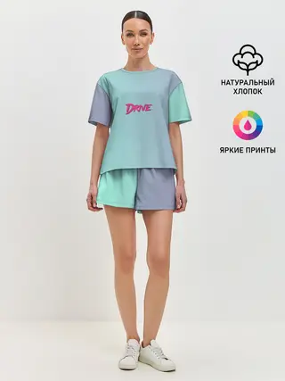 Женская пижама с шортами / В стиле Drive