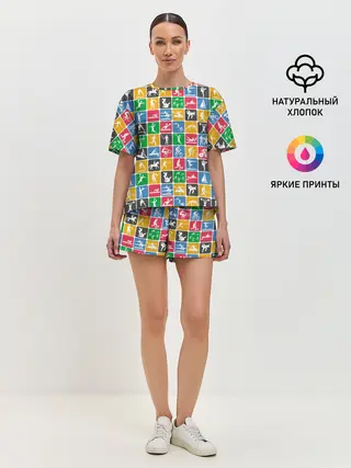 Женская пижама с шортами / СПОРТ