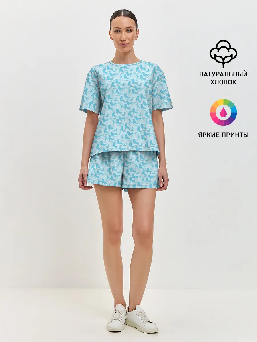 Женская пижама с шортами / Фигурное Катание