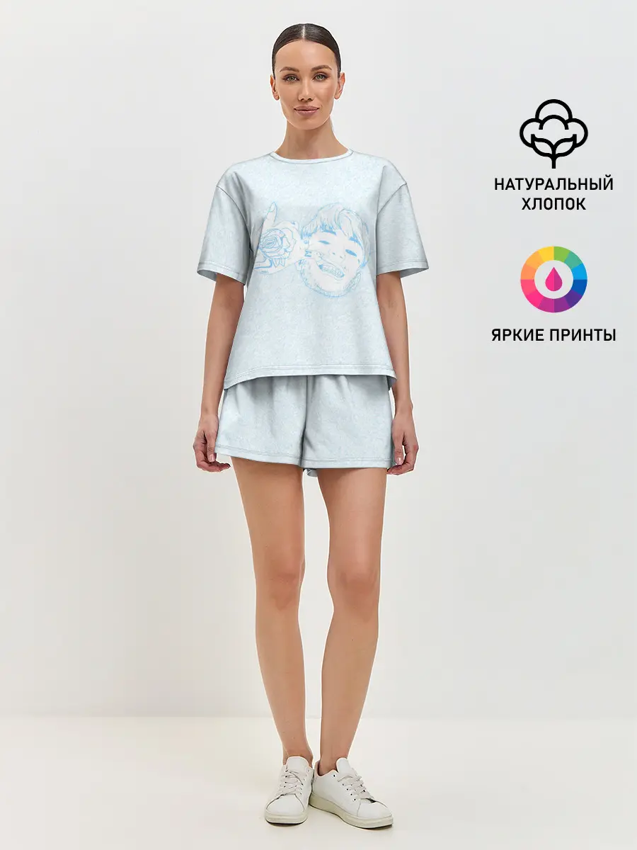 Женская пижама с шортами / Blue Lil Peep