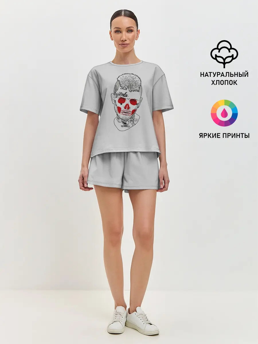 Женская пижама с шортами / Череп Лил Пипа