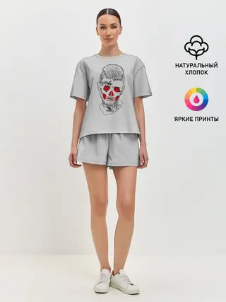 Женская пижама с шортами / Череп Лил Пипа