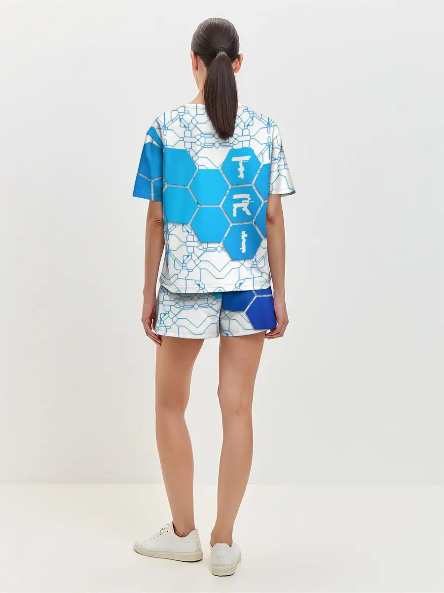 Женская пижама с шортами / Плыви, Крути, Беги