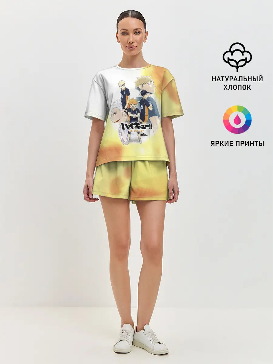 Женская пижама с шортами / Шоё, Тобио, Кей, Семи и Атсуму Haikyuu!!