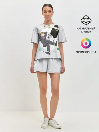 Женская пижама с шортами / Моб и учитель Рейген Аратака