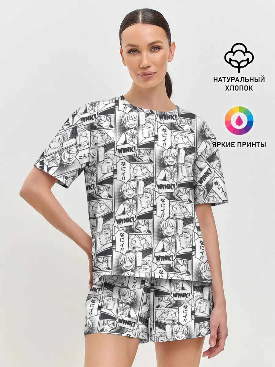 Женская пижама с шортами / Манга