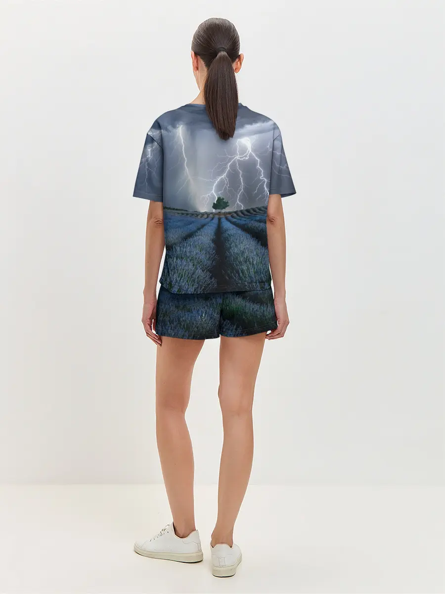 Женская пижама с шортами / Молнии