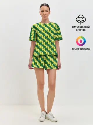 Женская пижама с шортами / Теннисные Мячики