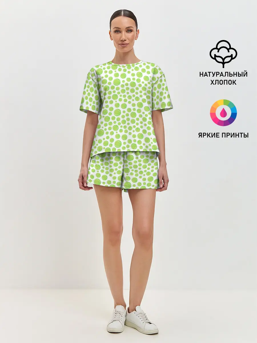 Женская пижама с шортами / Теннис