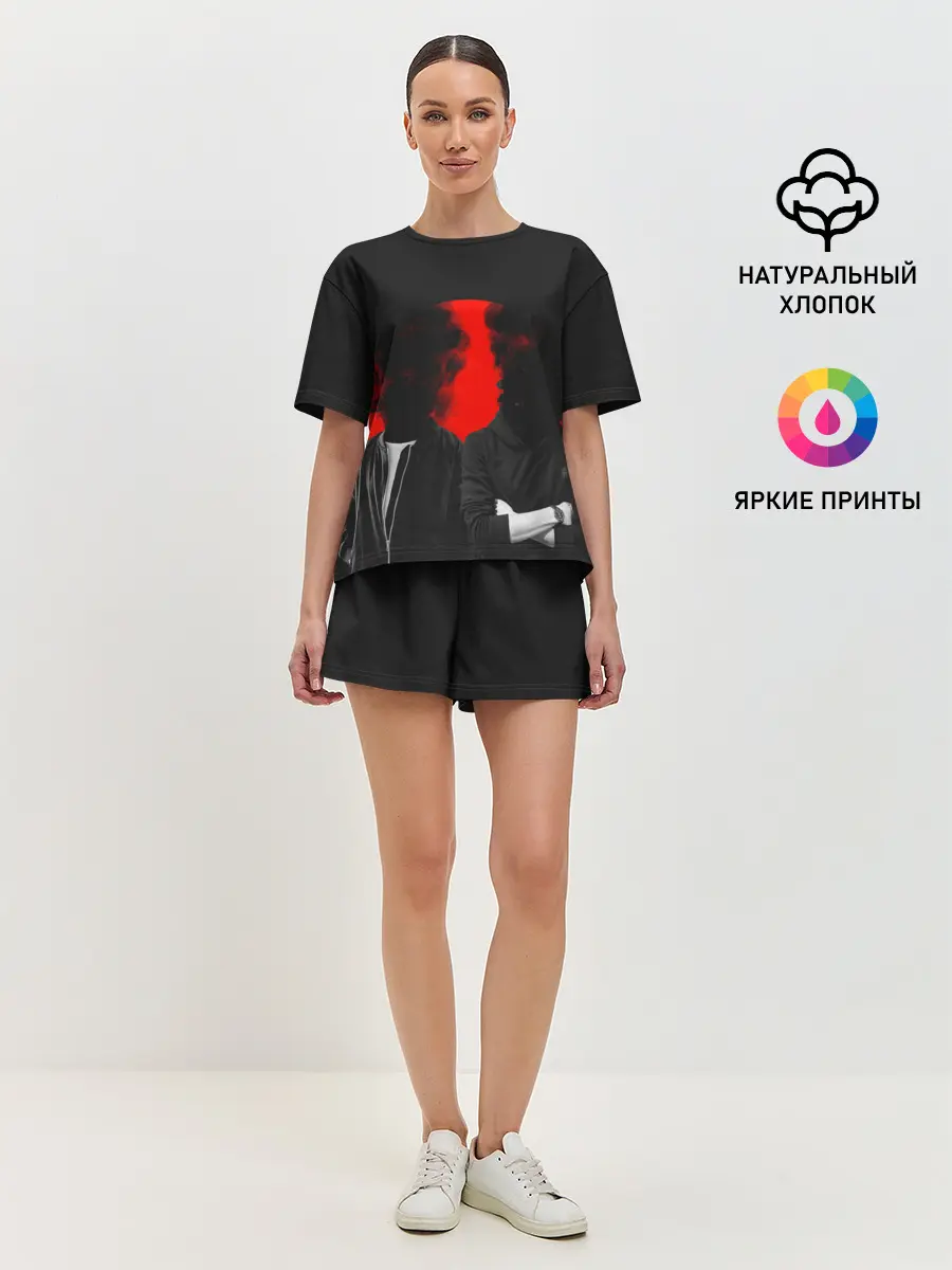 Женская пижама с шортами / Дымится голова