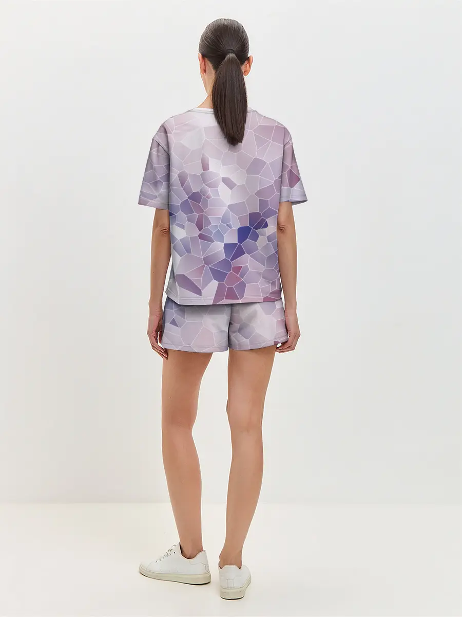 Женская пижама с шортами / Узор Мозаика
