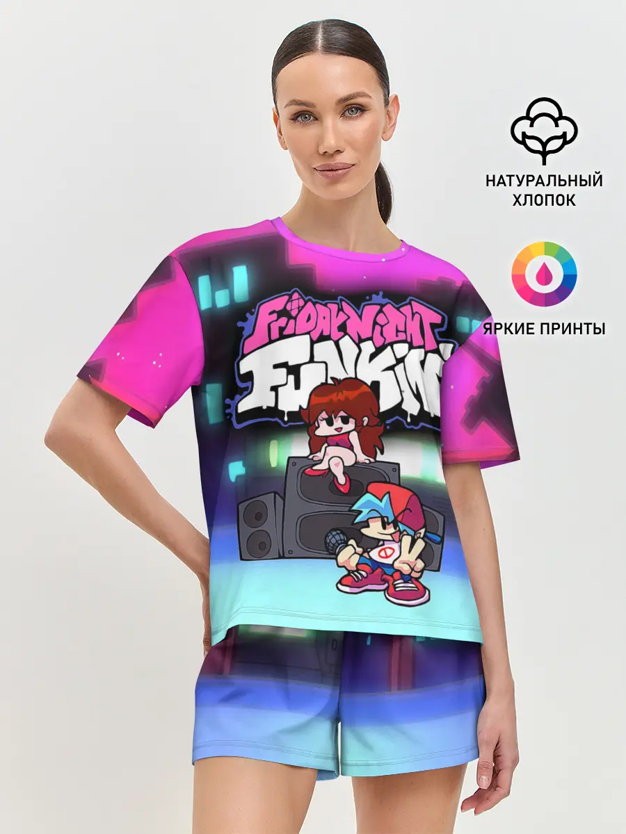 Женская пижама с шортами / Friday Night Funkin