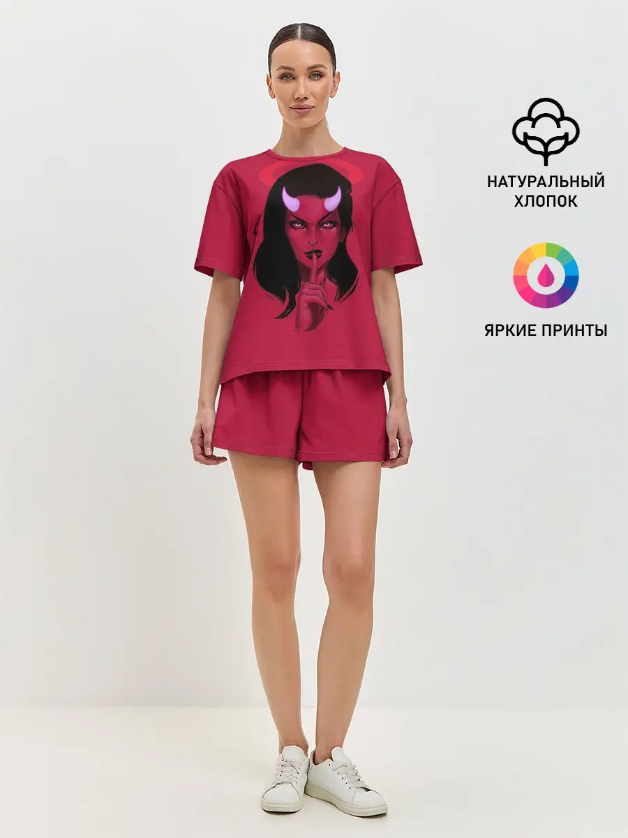 Женская пижама с шортами / Ангельский демон