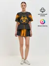 Женская пижама с шортами / ХИМИЧЕСКАЯ ОПАСНОСТЬ 3D