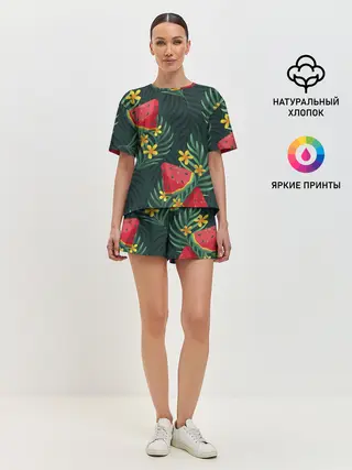 Женская пижама с шортами / Арзуб и папоротник