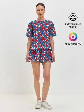 Женская пижама с шортами / Кимоно