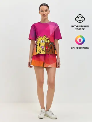 Женская пижама с шортами / Крутые Бобры!