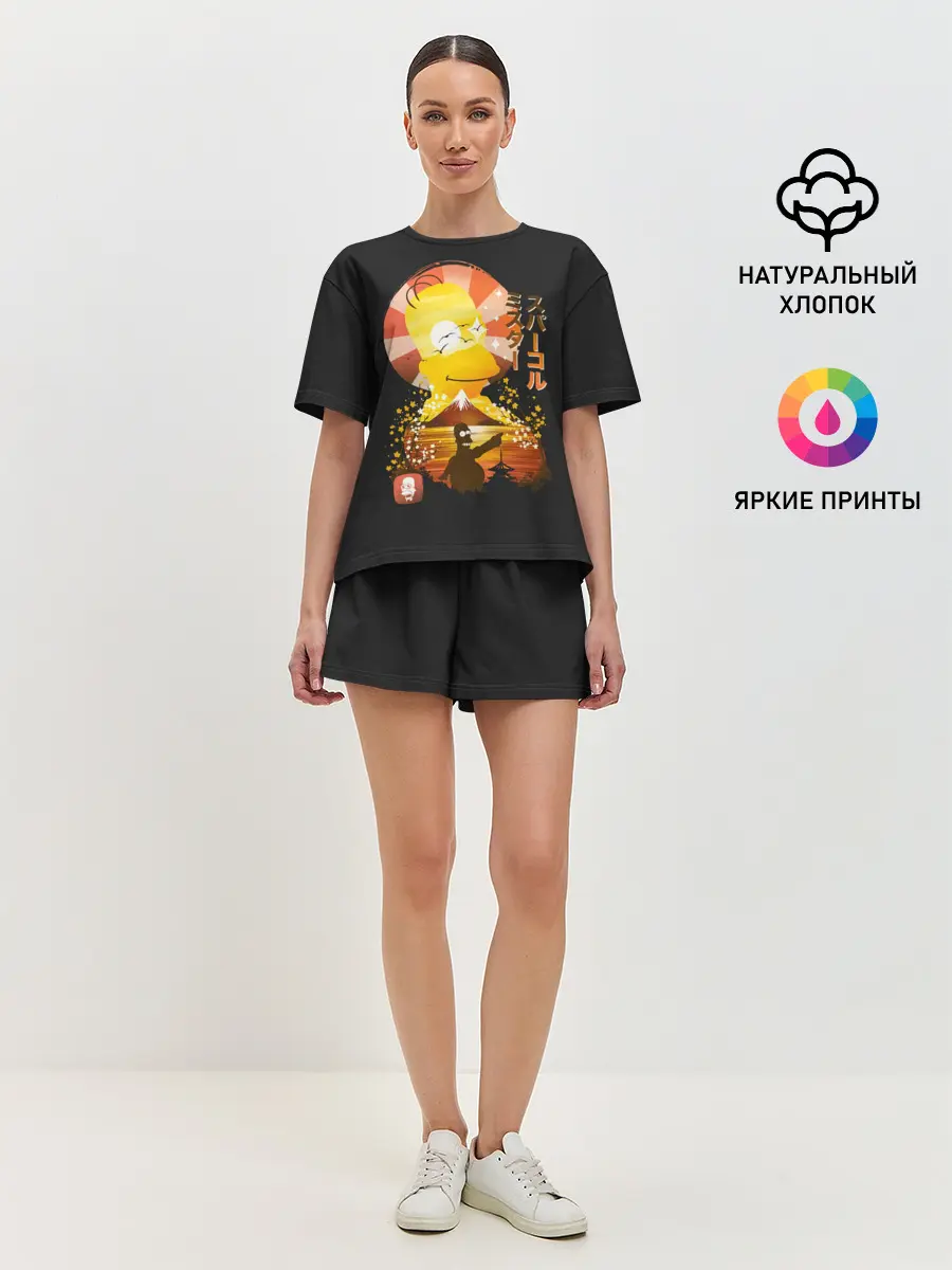 Женская пижама с шортами / Гомер в азии