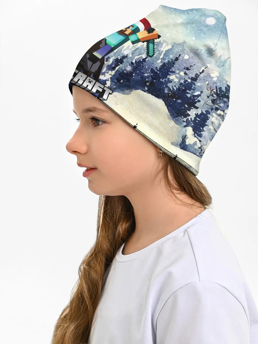 Детская шапка / Зимний Майнкрафт