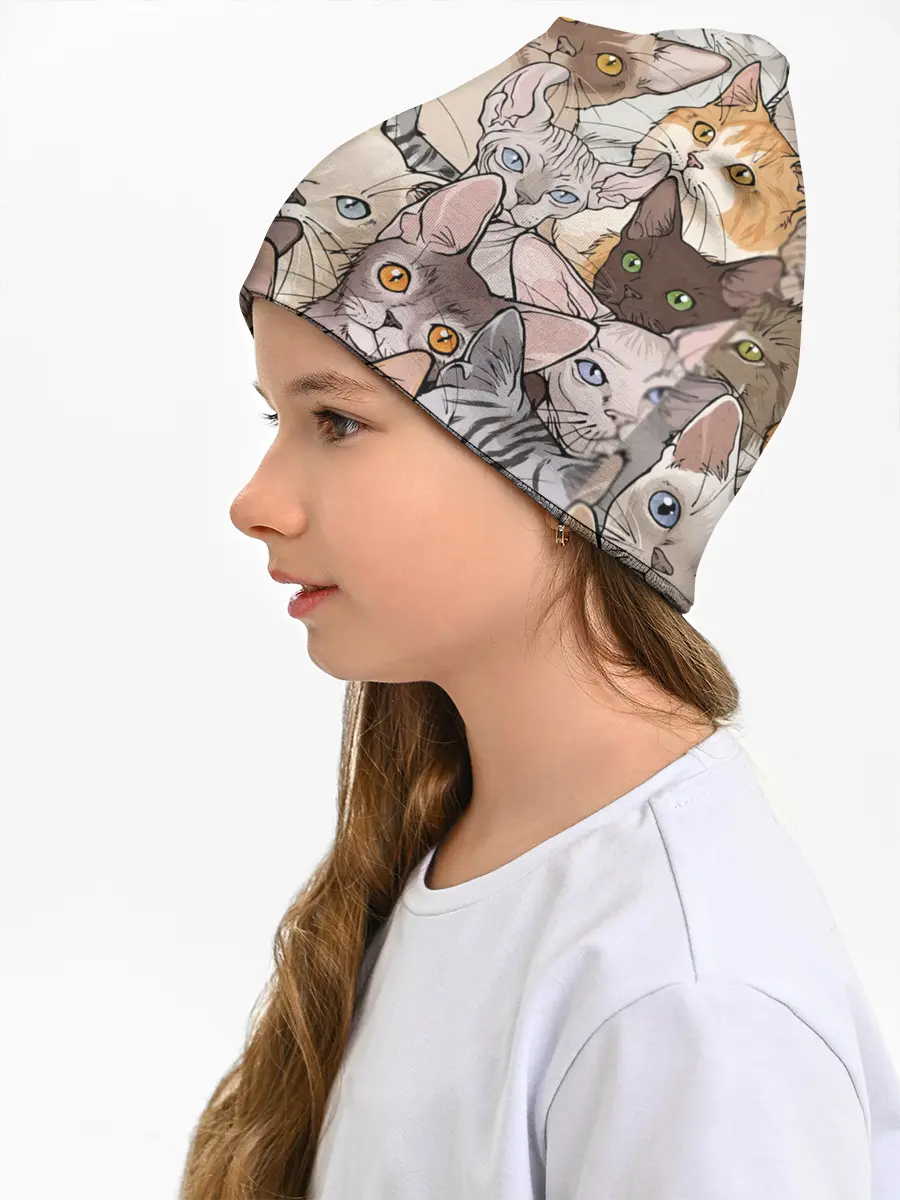 Детская шапка / Котики