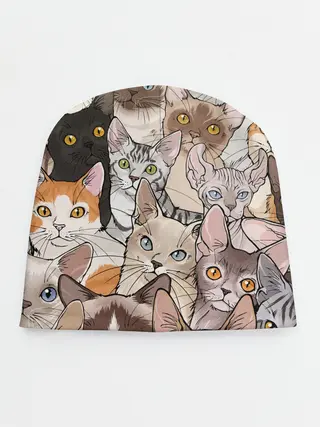 Детская шапка / Котики
