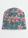 Детская шапка / Лилии на сером фоне