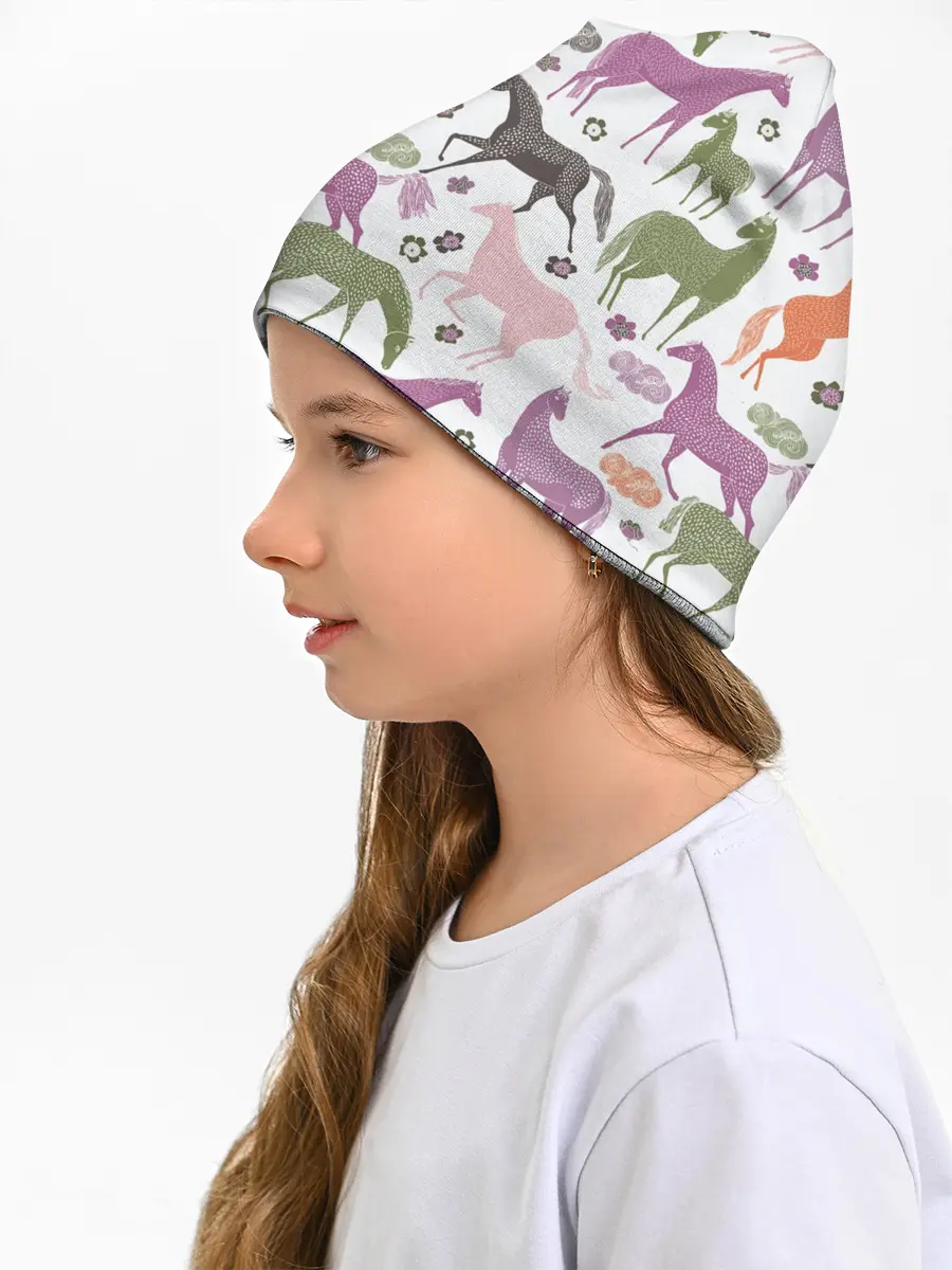 Детская шапка / лошадки